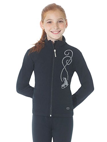 Mondor Super Polartec Jacket w/Rhinestones Design At Front 24483 (Adult Extra Large, Black)