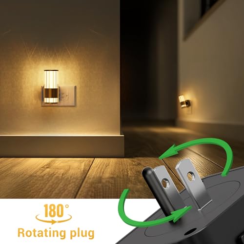 Image of L LOHAS LED Night Light, Automatic Night Lights Plug into Wall, 0-100LM Adjustable Brightness LED Night Light, Dimmable Night Lights Plug in with Auto Light Sensor, for Bedroom Hallway Home Decor