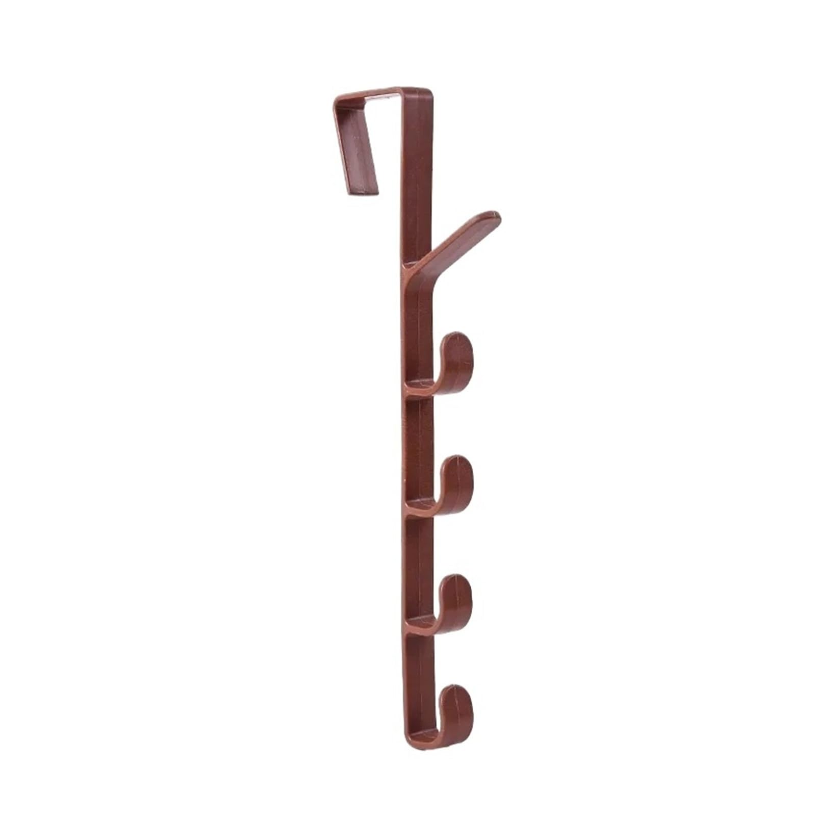 Zguouzantye Brown 1Pcs No-Drill Over-The-Door Hanger
