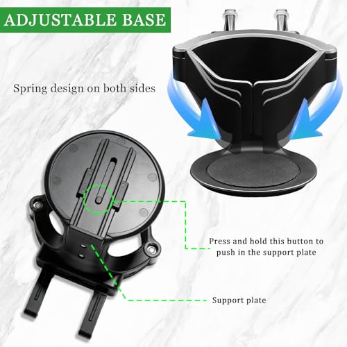 Portavasos para auto ajustable con clips de montaje ABS miniatura 5