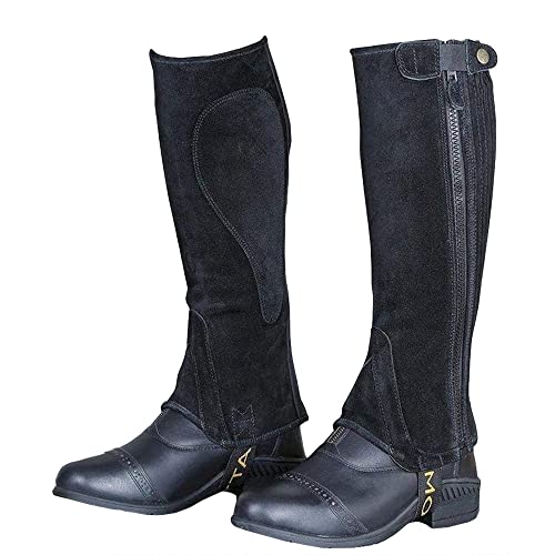 Shires Moretta Suede Half Chaps - Adult (Black, Short X-Large)