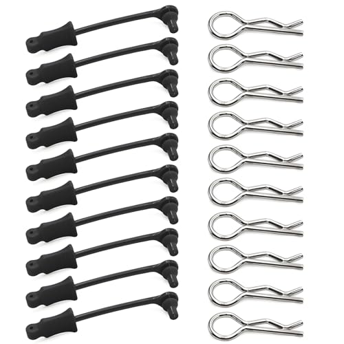 10Pcs RC Body Clips W/Pull Tabs R Pins Universal Shell Replacement Parts for 1/7 1/8 TRAXXAS ARRMA...