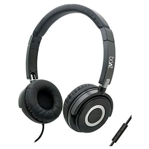 boAt Bassheads 900 Wired On Ear Headphones with Mic (Carbon Black)