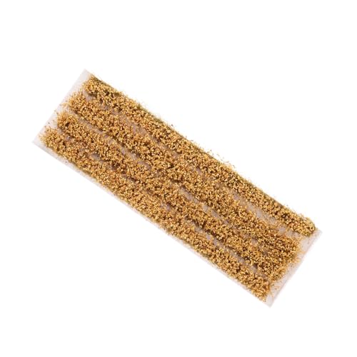 FELTECHELECTR Tira de Césped Estático 1:87 para Decoración de Modelo, Plástico Dorado, Ligero y Realista para Mesa de Arena y Modelado