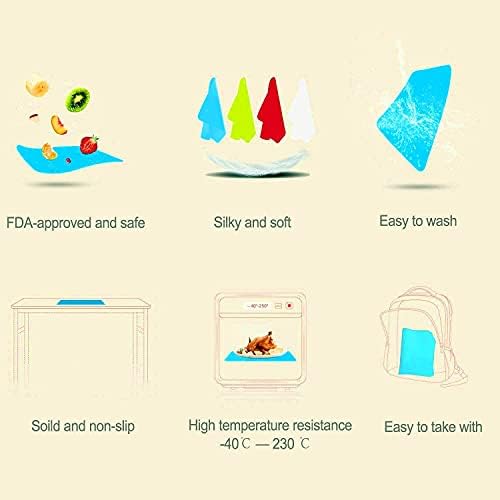 Thickened 30*40 Silicone placemat Children's Primary School Table mats Waterproof Non-Slip Coasters Flat Dining Table Heat Insulation pad (red)