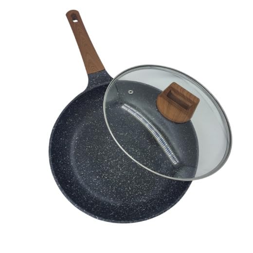 Frigideira 28 cm Cerâmica com Tampa Temperada