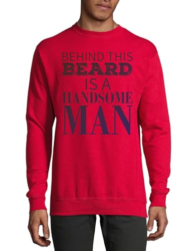 Pull en coton rouge idée cadeau originale pour homme barbu stylé