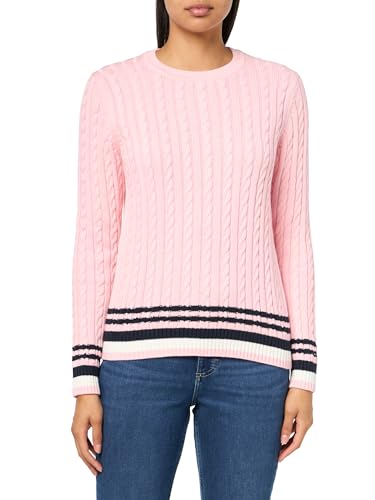 Image of Tommy Hilfiger Women's Cotton Crewneck Cable Sweater