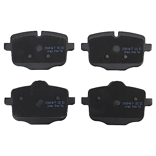 Image of TRQ Rear Brake Pad and Rotor Set Ceramic Coated Rotors Compatible with 2012 BMW X3 From 11 /01 /11 Production Date 2015 X4