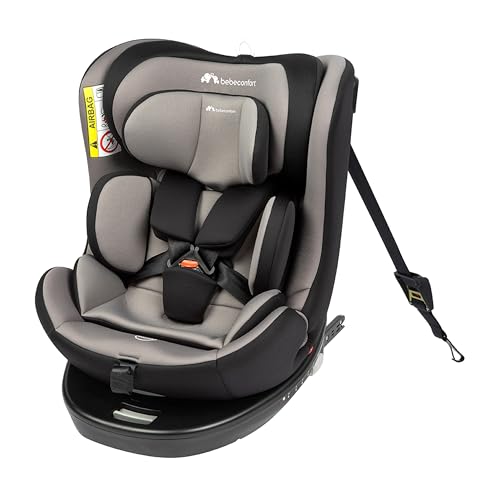 Bebeconfort EvolveFix i-Size, ISOFIX Siège Auto 360, 0-12 Ans, 40-150 cm, 9 Positions d'Appui-tête, 4 Positions d'Inclinaison, Protection Contre les Chocs Latéraux, Top Tether, Grey Mist
