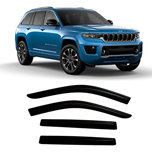 20222024 Tinted TapeOn Side Window Visor Deflectors For Jeep Grand Cherokee