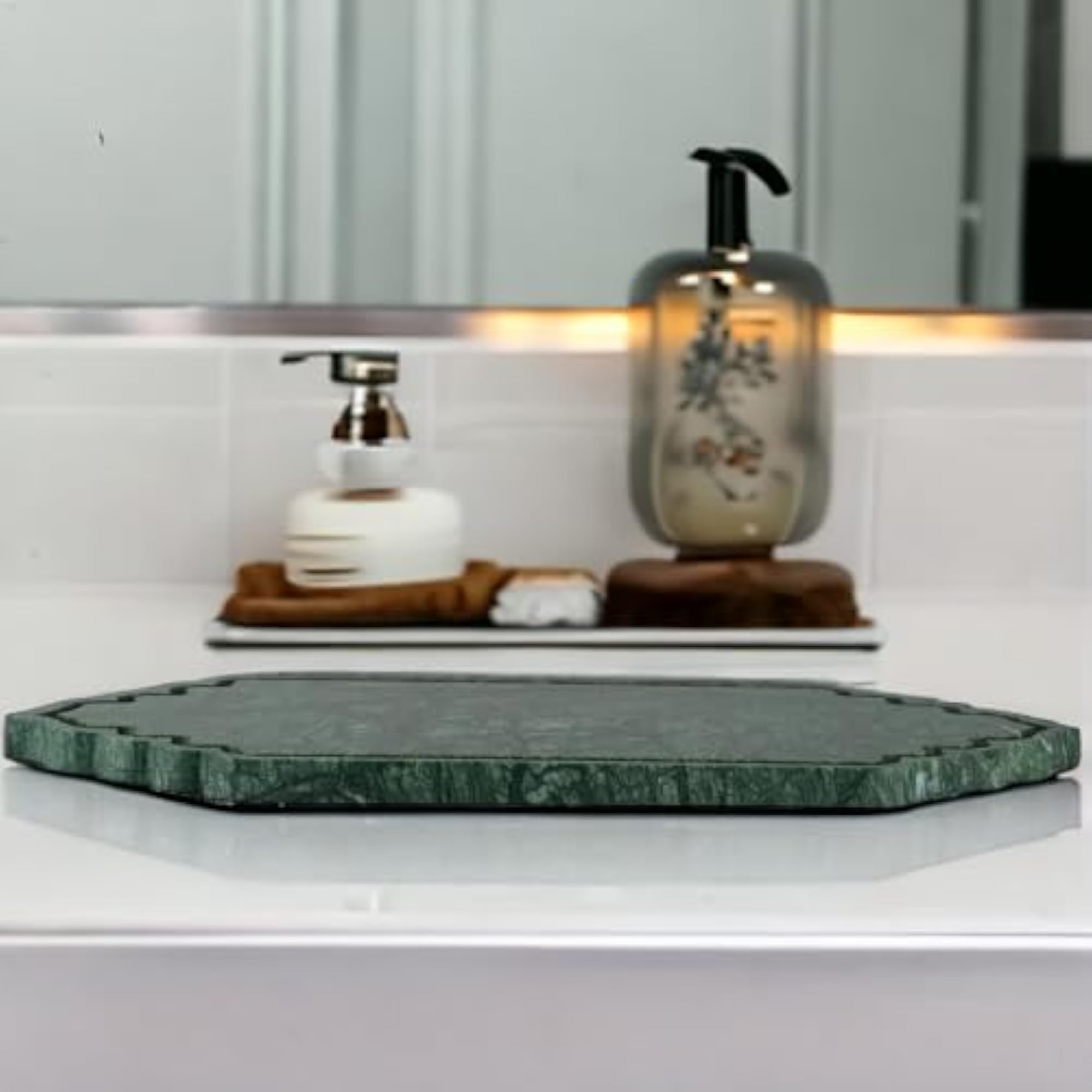 Green Marble Serving Tray Decorative Platter