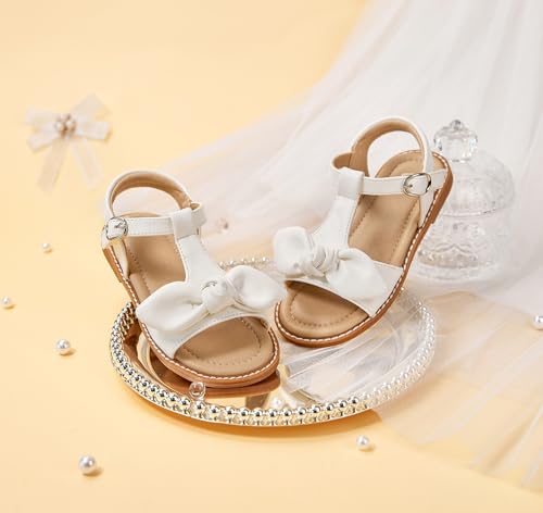 Image of ESTINE Toddler /Little Kid Girls Bow Open Toe Flat Evening Dress Sandals