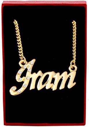 Iram Name Necklace 18K Gold Plated 