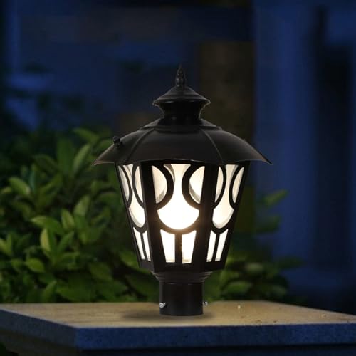 Image of SINOMAN Outdoor Gate Light for Pillars and Posts Weatherproof Exterior Lighting Fixture Lamp for Entrance, Patio Columns and Modern Design for Home Decor (Without Bulb) (GL Umbrella, Pack of 1)