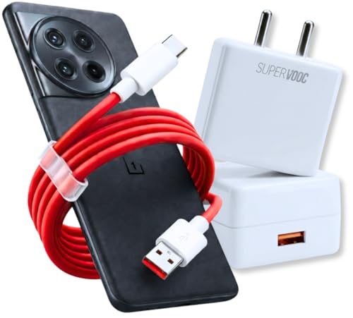 Image of 80W SUPERVOOC PD Fast Charger with USB-C - Compatible with OnePlus 13 13R 12 12R 11 11R 10 10 Pro 9 9 Pro 9R 8 8T 7 Nord CE 3 & More Devices| Original Fast Charging