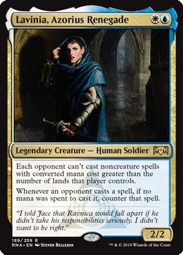 mtg azorius cards Magic The Gathering - Lavinia, Renegade - Ravnica Allegiance - Collectible Card Starter Deck:The Amethyst and Steel All cards will be Commander Deck After Seeing The Latest