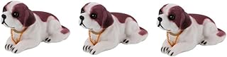 Toyvian 3 Peças Decoração De Mesa De Jantar Decoração De Boston Terrier Decoração De Mesa Brinquedo Bobblehead De Cachorro Balançando Enfeites De Cabeça Balançando Cabeça Enfeites De