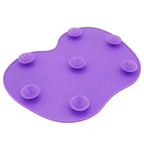 Ranphykx Silicon Makeup Brush Cleaning Mat Makeup Brush Cleaner Pad Cosmetic Brush Cleaning Mat Portable Washing Tool Scrubber with Suction Cup - Thumbnail 3