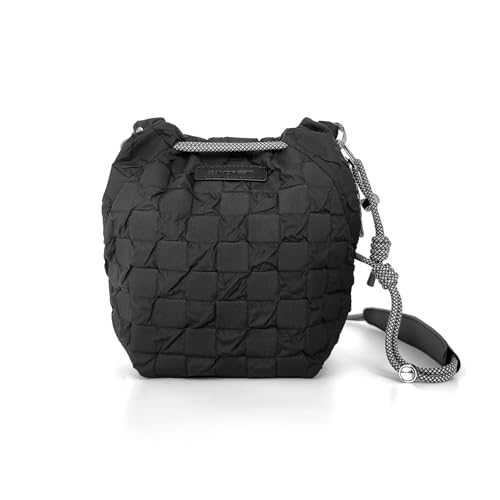 Small Drawstring Camera Bag Pouch (Black)