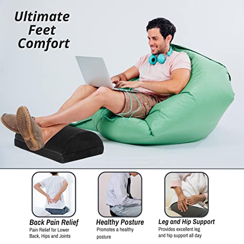 Table4Rock-Under-Desk-Foot-Rest-Adjustable-Ergonomic-Foot-Cushion-Anti-Slip-Bottom-Computer-Office-Home-Work-and-Gaming-Accessories-Posture-Corrector-Improves-Blood-Circulation-and-Body-Pain-Relief
