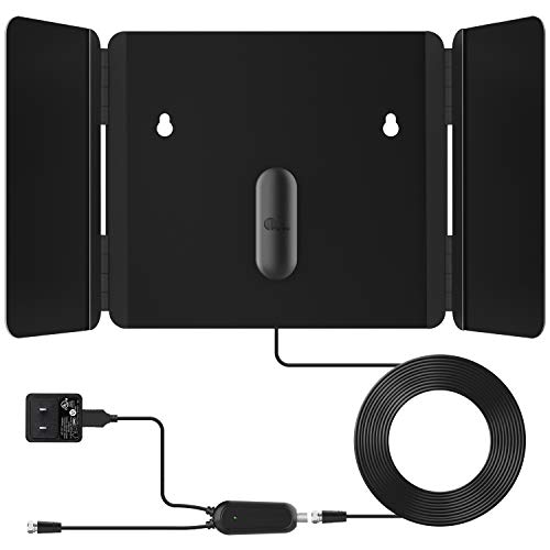 1byone TV Antenna 2020 [Newest] Foldable HD Antenna, Indoor TV Antenna for 360°Omni-Directional