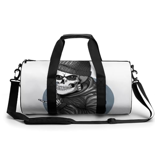 Duffel bag tête de mort pour sport randonnée et voyage 45x23x23cm