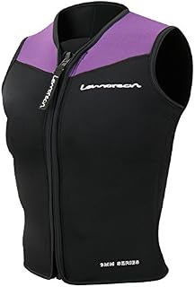 Lemorecn Wetsuits Top Premium Neoprene 3mm Zipper Diving Vest (2095purple14)