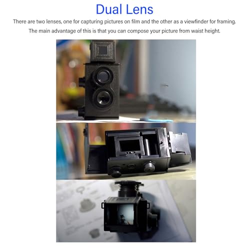Image of Jectse 35MM Dual Lens Film Camera, Reusable Vintage TLR Camera for 35MM 135 Film, DIY Classic Retro Double Reflex, Lightweight, Easy to Use
