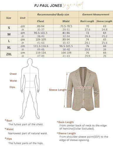 Image of PJ PAUL JONES Men's Casual Knit Blazer Suit Jackets Two Button Lightweight Unlined Sport Coat