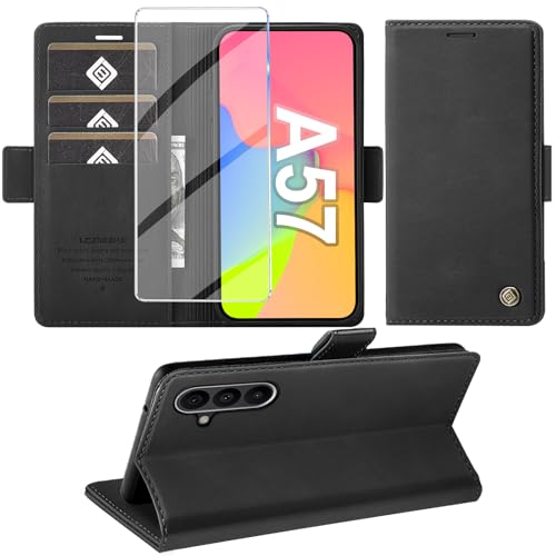 Giyer Handyhülle für Samsung Galaxy A57 5G Hülle mit Schutzfolie, Schutzhülle PU Leder Wallet Flip Case Standfunktion Kartenfach Stoßfest… – Ansicht 1