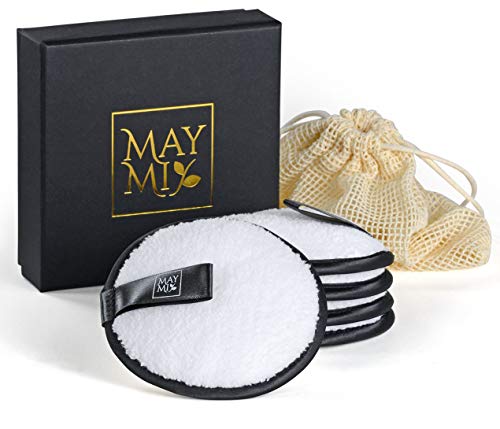 Preisvergleich Produktbild MayMi Abschminkpads waschbar Wiederverwendbare Abschminktücher, Kosmetikpads zur Make-Up Entfernung Umweltfreundlich, Nachhaltig [Mikrofaser, 5er Set]