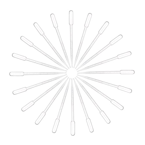 Eowpower 100Pcs 5Ml Disposable Plastic Graduated Pasteur Transfer Pipettes #TOP6