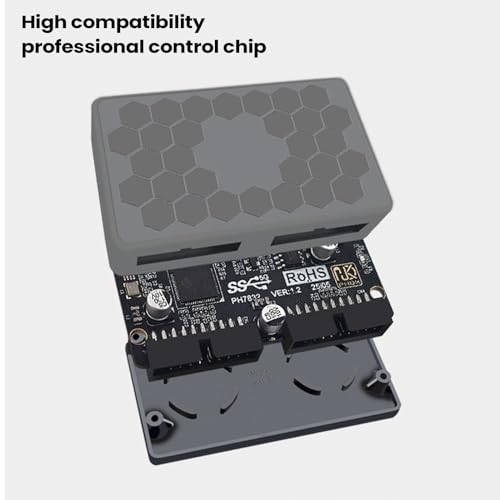Hub USB de panel frontal para optimizar tu escritorio de juegos y viajes con laptop 5