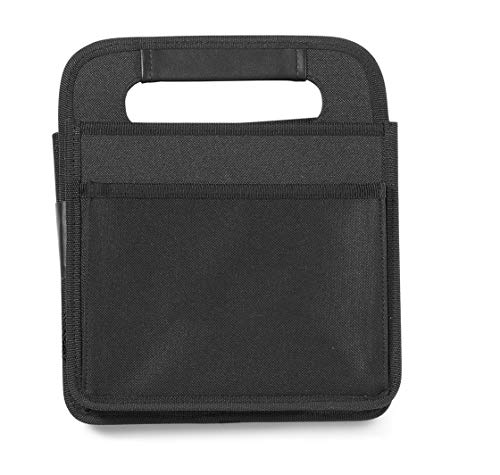 Portable Collapsible All-Purpose Carry Caddy Storage Tote Organizer for Tools, School Supplies| Cleaning Accessories| Picnic Caddy (Black)