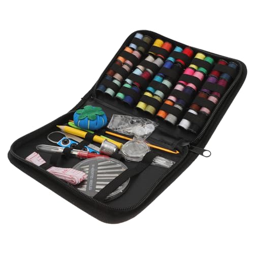 LOLIPPYY Kit de Costura Portátil con Herramientas de Sastrería de Colores Agujas y Accesorios para Manualidades Ropa y Viaje Organizado y Práctico para Doméstico y Color