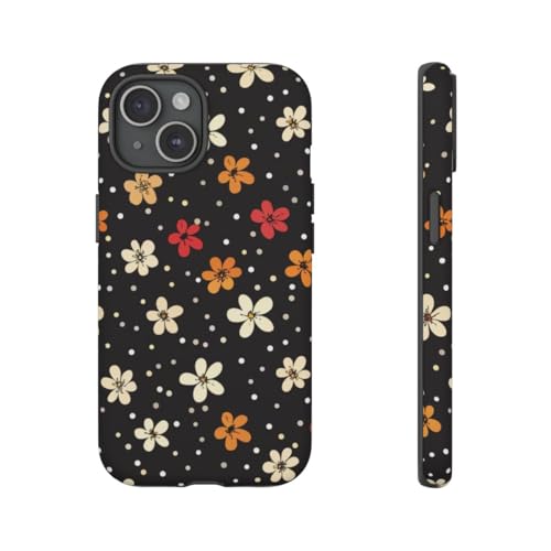 Coque rigide mate iPhone 15 protection antichoc motif floral