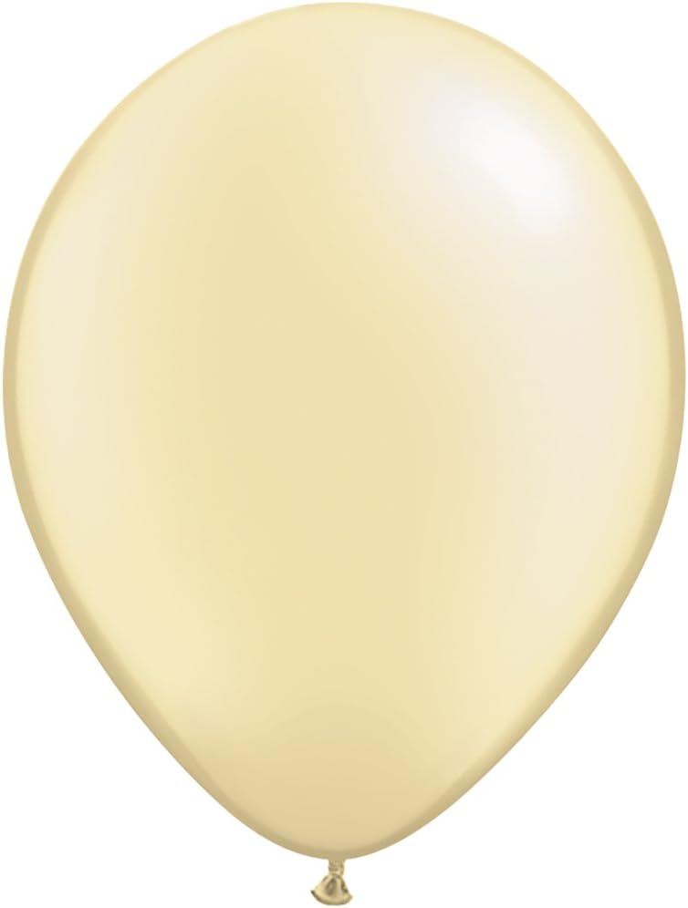 Pioneer Balloon Company 100 Count Latex Balloon, 11", Pearl Ivory