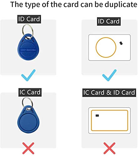 125Khz Rfid Card Copier Duplicator Handheld Rfid Reader For Door Access Control +8Pcs T5577 Key Fob Tags + 2Pcs Regular Em4100 Wristband + 4Pcs T5577 Rfid Cards #TOP2