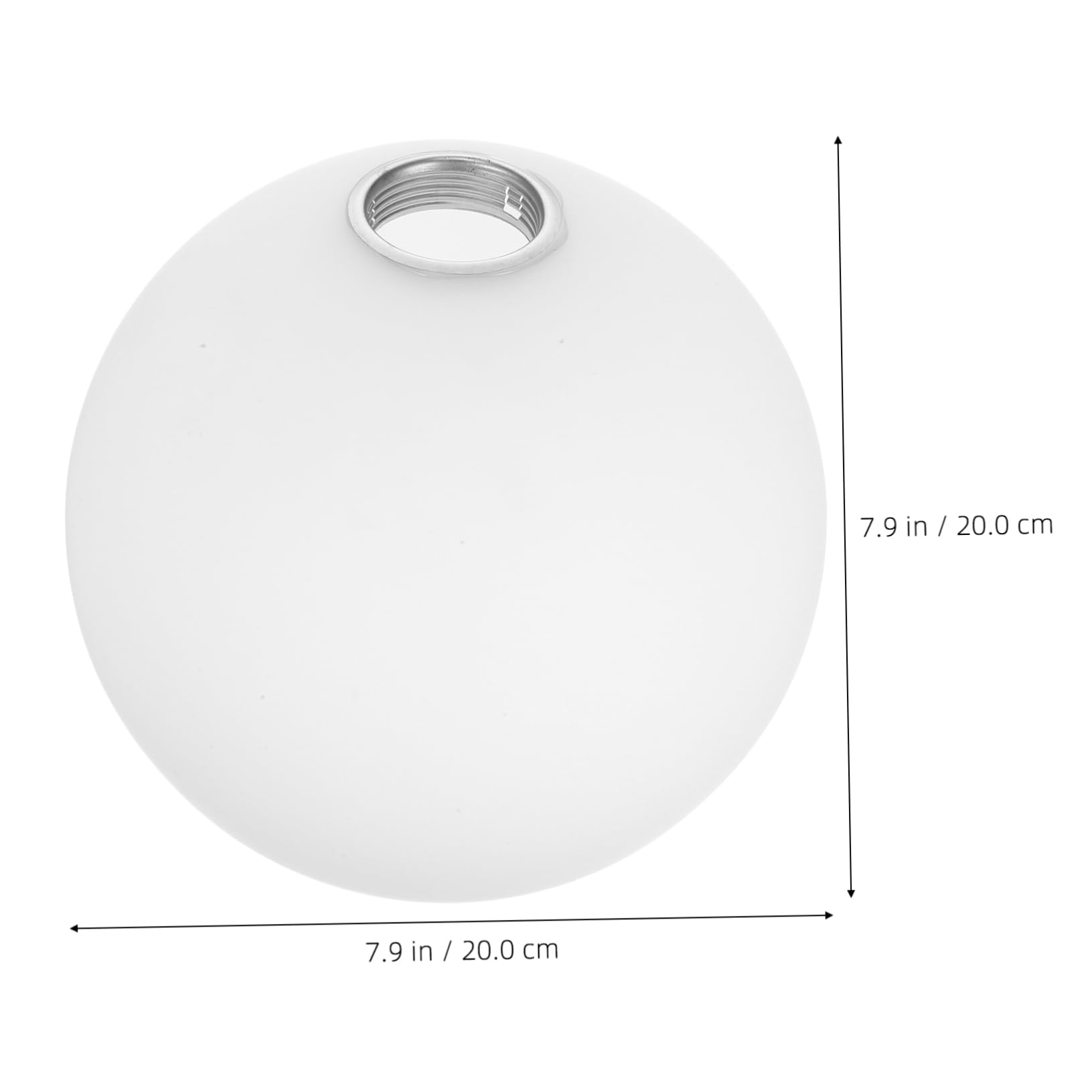 Runder Lampenschirm aus Glas, Matte Weiße Kugelabdeckung