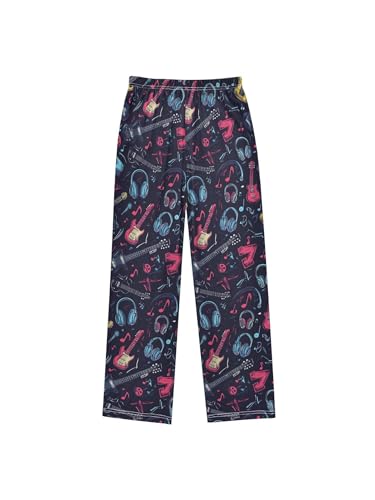 Rock Guitar and Musical Note Boys Pants for Kids Jogger Pants with Pockets S2