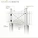 3.8ft H x 4.1ft W (1 Gate) Zippity Manchester Gate Kit, White Vinyl Picket Fence Gate Kit for Manchester Fence Panels, Gate for Backyard, Patio, Outdoor, & Garden Fence, ZP19019