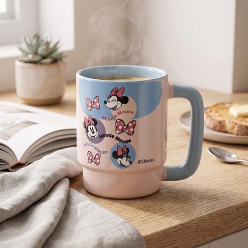 Image of Clay Craft - Official Minnie Mouse Print, Fine Ceramic Coffee Mug, 500 Ml | Cartoon Character Gift Mug for Kids & Adults | Microwave & Dishwasher Safe | Disney Licensed