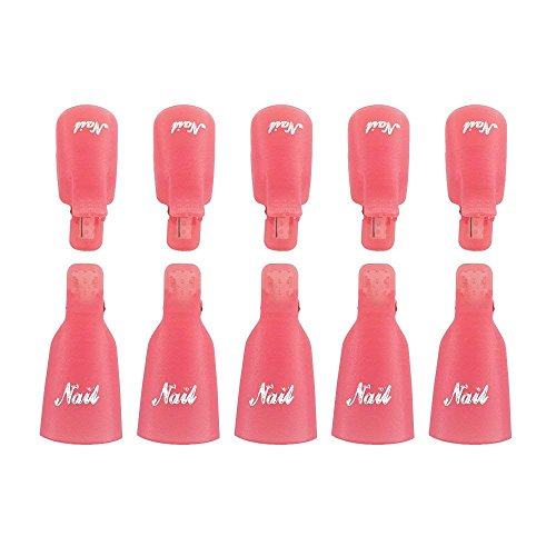 Set de 10 clips para remoción de esmalte de uñas miniatura 3