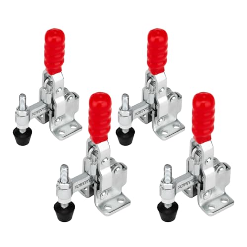 Image of POWERTEC 20328 Vertical Quick-Release Toggle Clamp, 200lbs Capacity, 12050, 4PK