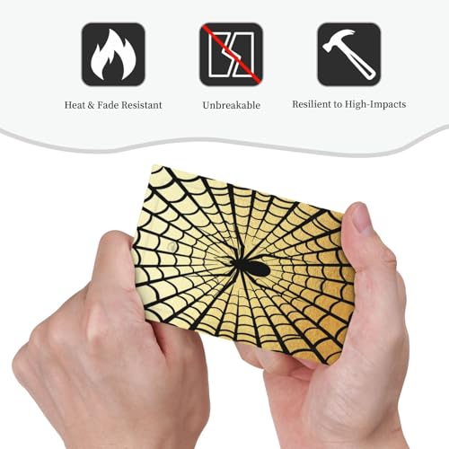 Decorative Switch Plate Covers Black Spider Spiderweb on Golden Background 1 Gang No Device Single Blank Outlet Covers Wall Plate Light Switch Cover Plate for Bedroom Home Decor
