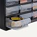 Amazon Basics 24-Drawer Plastic Storage Organizer with Dividers for Office/Craft/Tools, Wall Mountable, Sturdy, 6.3 x 21.3 x 15.8 inch, Black