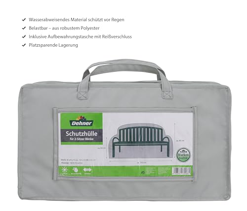 Funda para Banco de jardín de poliéster resistente gris 3