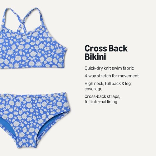 Image of Amazon Essentials Girls and Toddlers' Cross Back Bikini Set