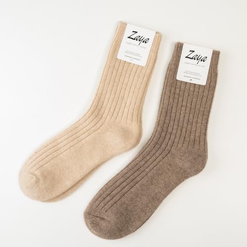 Cashmere Socks, Hand-Combed Premium Organic Cashmere Socks, Breathable, Warm, Cozy Socks, One Pair4